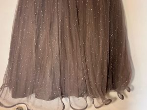 Elegant Grey Embellished Dress