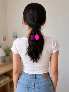 Cute Tulip🌷Crochet Hair Tie
