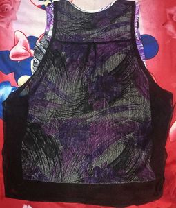 Chic Purple Abstract A-line Top