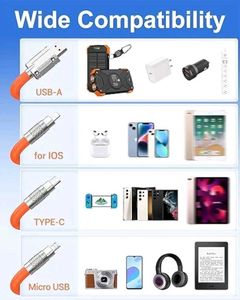 3-in-1 USB Charging Cable (Combo of 2)