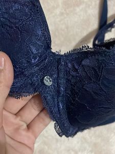 Elegant Navy Lace Bra