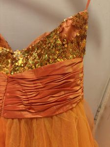 Sparkling Orange Party Dress
