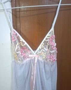 Sheer floral Babydoll cami top