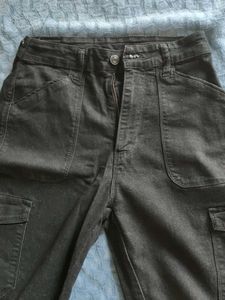 Cargo-like Denim Straight Pant with Multiple pocke