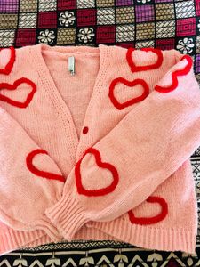 Pink Heart Cardigan🎀