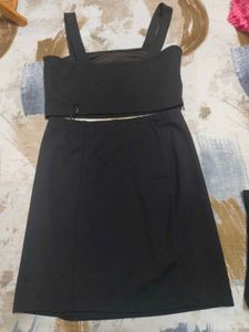 Chic Black Button-Up Co-ord Set