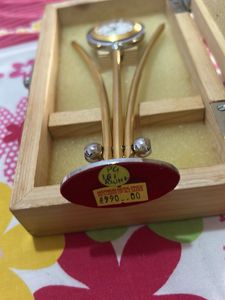 Desk Clock with Wooden Box