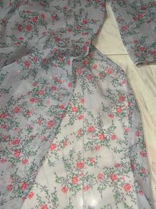 Floral Print Sheer Kurti