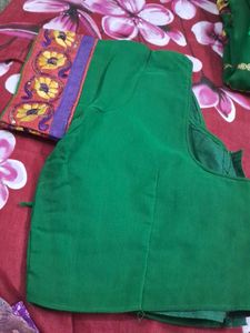 Green Floral Saree with  blouse