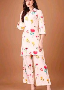 Floral Print tunic and Pant Set