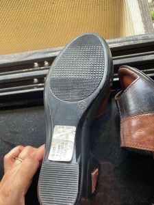 Brown Leather Flats 36 Size