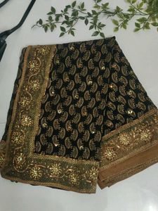 Black Sequined Saree🖤✨