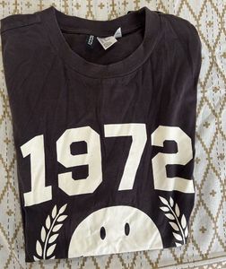 H&amp;M oversized Smiley Face Graphic T-Shirt