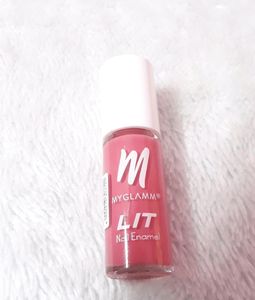 MyGlamm LIT Nail Enamel-Crushing (Pink)-7ml | Nai