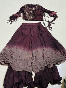 Embroidered Ethnic blouse and palazzo Set