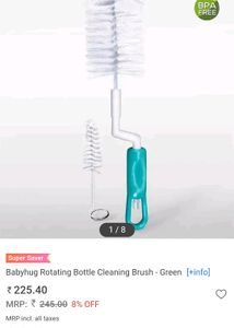Babyhug Rotating Bottle cleaning Brush- green