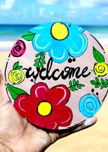 Floral Welcome Sign