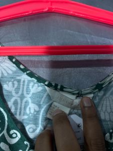 Green &amp; White Patterned Tank Top