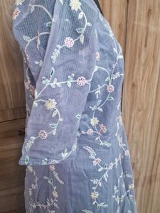 kota doria embroidery suit