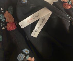 Chic Black Floral Midi Dress