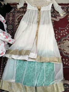 Elegant White &amp; Gold Kurta