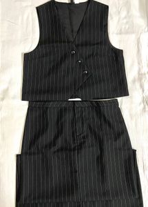 H&amp;M Pinstripe waistcoat &amp; skirt Co-ord Set