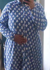 Blue Heart Print fleece co ord set