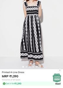 savana Printed A-Line Maxi Dress