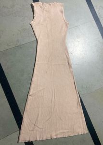 Sleeveless Ribbed Knit Midi Dress