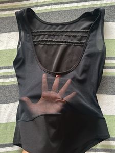 Sleek Black Sleeveless Bodysuit
