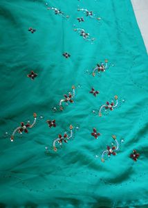 Emerald Green Embellished Saree