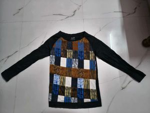Urban Edge Checker Patch Full Sleeve Tee