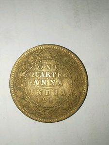 One Quarter Anna 1913 (GEORGE V King)