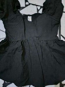 Chic Black Textured Dress