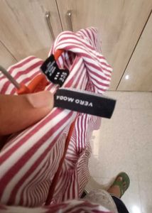 women top Red White tripad