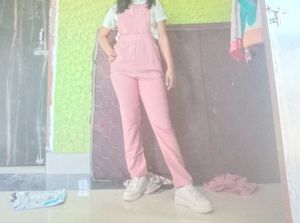Pink Jumpsuit with White Tee
