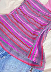 Striped Halter Neck Top