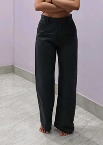 Wide Leg Twill Pant (High waist)