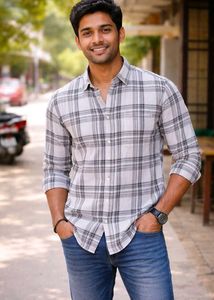 Men's Plaid Button-Down Shirt