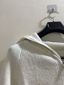 Cozy White Half-Zip Sweater
