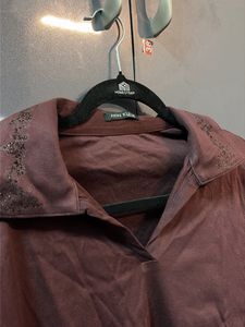 Anne Klein authentic polo with Embellished Neck