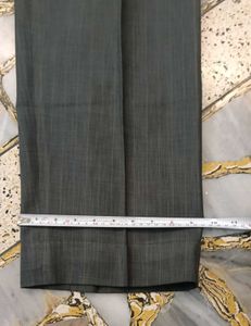 Men's Grey Striped Formal Trousers