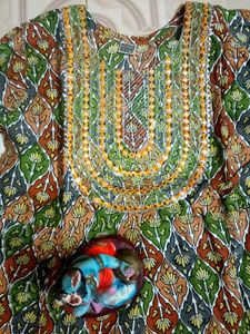 Elegant Green Printed Kurta