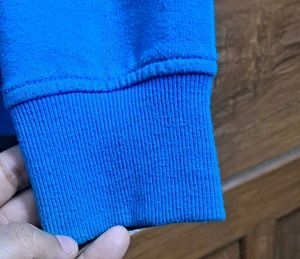 Blue Printed Sweatshirt For Women