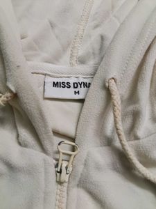 Cream Zip-Up Hoodie