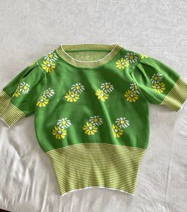 Premium Korean Floral Knit Top