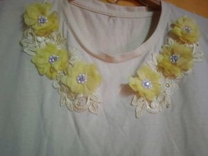 Floral Print Sheer Shrug with Cream Pants Set