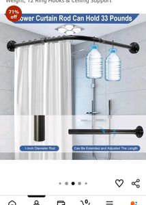 L-Shaped Shower Curtain Rod
