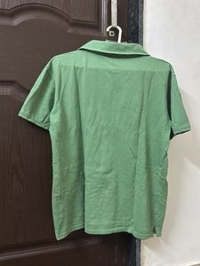 Green Polo T-Shirt with Deer Logo