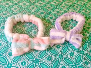 Fluffy Bow Headbands - Set of 2